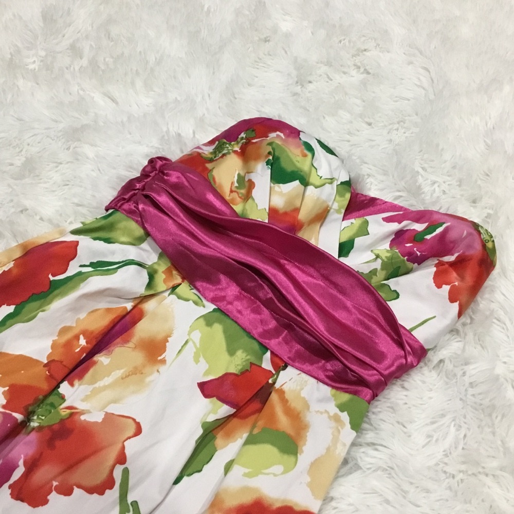Strapless Floral Dress - Picture 1 of 3
